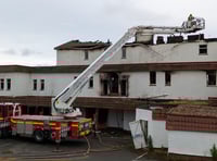 Firefighters still battling blaze at derelict Newquay hotel