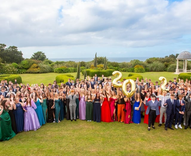 Students celebrate during prom night