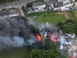 Arson suspected following large barn fire