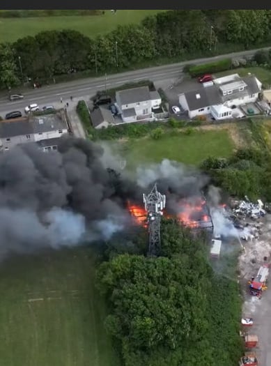 Arson suspected following large barn fire