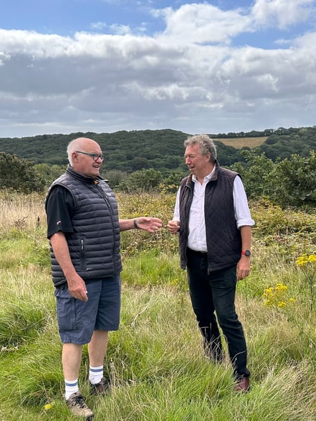 Local resident Dale Bradley, and Cllr Rob Nolan 