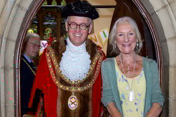 St Austell mayor Julian Young and his wife Jenny. Picture: Paul Williams