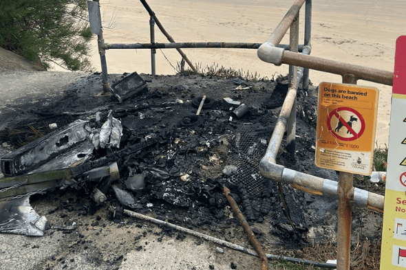 BBQ fire 2 at Perran Sands