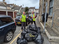 Volunteer group continues to work hard on keeping Camborne clean