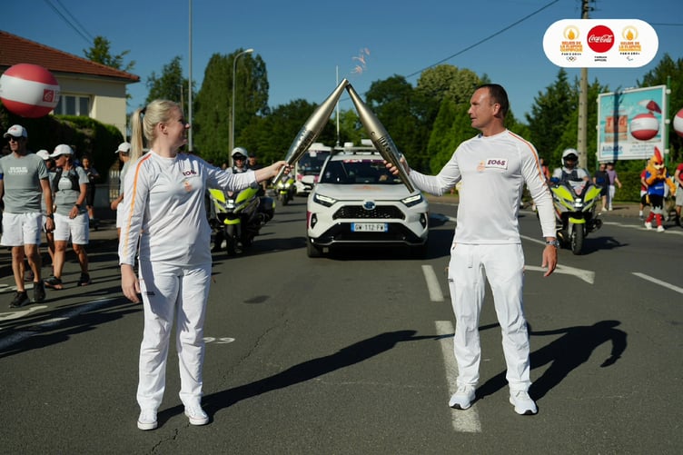 Del Phillips was one of 114 torch bearers who took part in stage 43 of the torch relay, ending in Saint-Dizier.