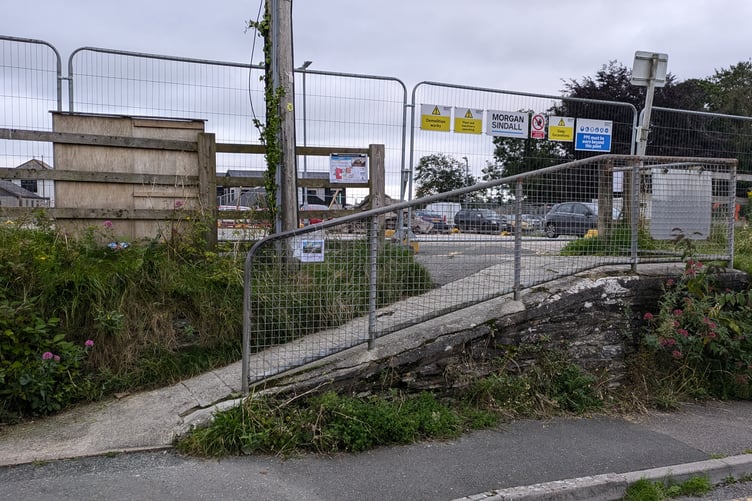 The ramp and footpath connecting Varley Lane and the Liskerrett Centre with the Cattle Market