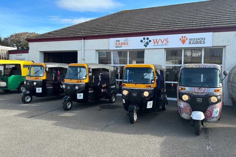 Tuk tuks at the ready for Rabies Rally