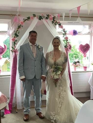 Adrian and Leanne wedding at Camborne care home