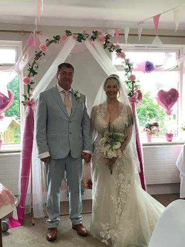 Adrian and Leanne wedding at Camborne care home