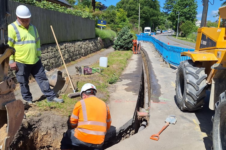 South West Water has replaced an 800m section of cast iron pipework in Fowey.