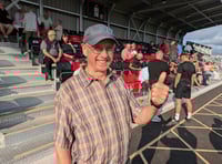 Truro City fans celebrate the unveiling of the club's new stadium