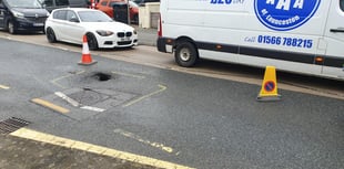 Sinkhole on Cliff Road adds to Newquay's traffic disruptions