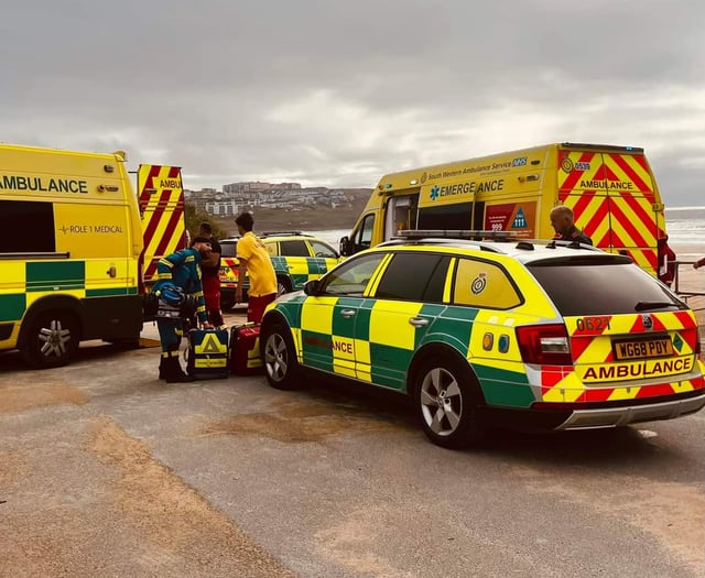 Man's life saved following suspected heart attack at Fistral Beach