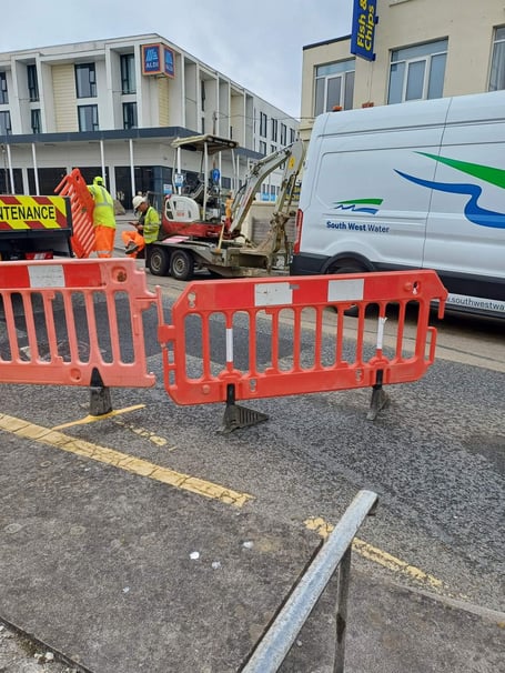 Repairs on Cliff Road, Newquay