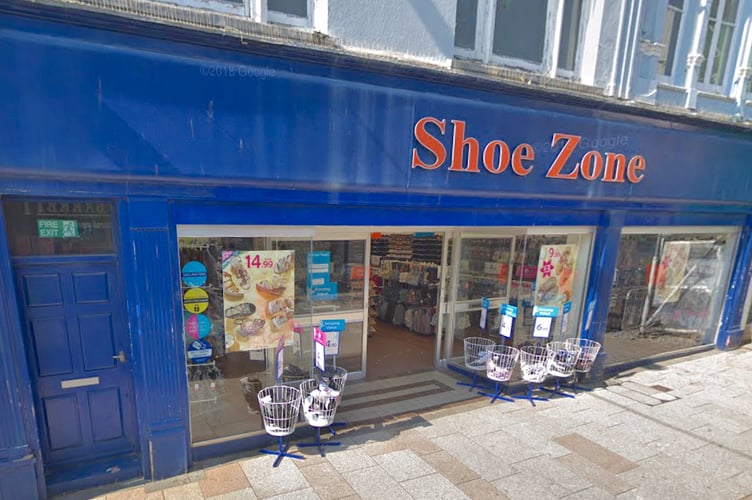 Permission has been granted to sub-divide the former Shoezone shop in St Austell town centre. Picture: Google