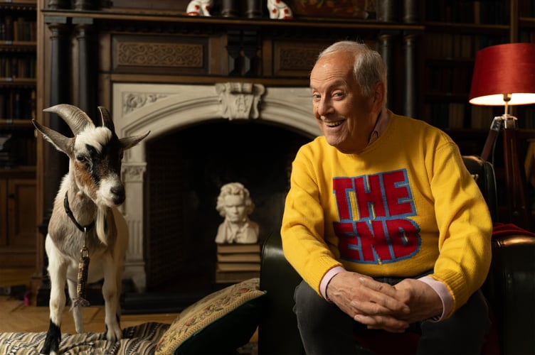 Gyles Brandreth and an "escaped goat"
