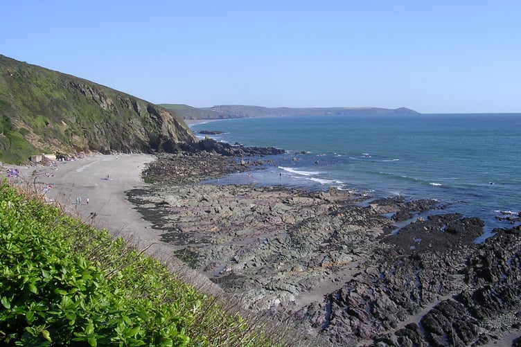 Looking from Portwrinkle, in Whitsand Bay, towards Rame Head. Picture: Andrew Townsend
