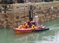 Lifeboat rescues three people onboard a jet ski at Watergate Bay 