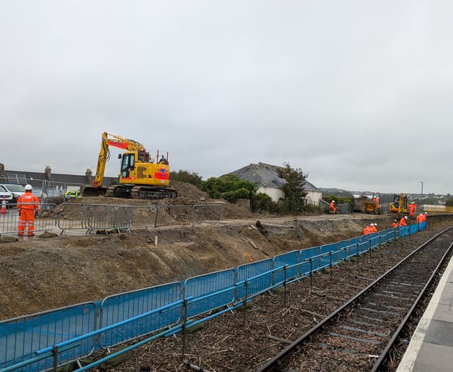 Work on second platform at Newquay Train Station taking shape