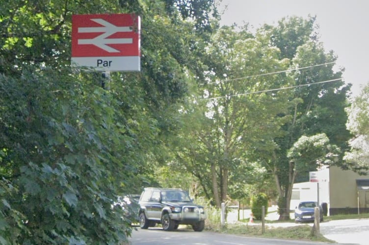 An accessible lift bridge is planned for the railway station at Par. Picture: Google