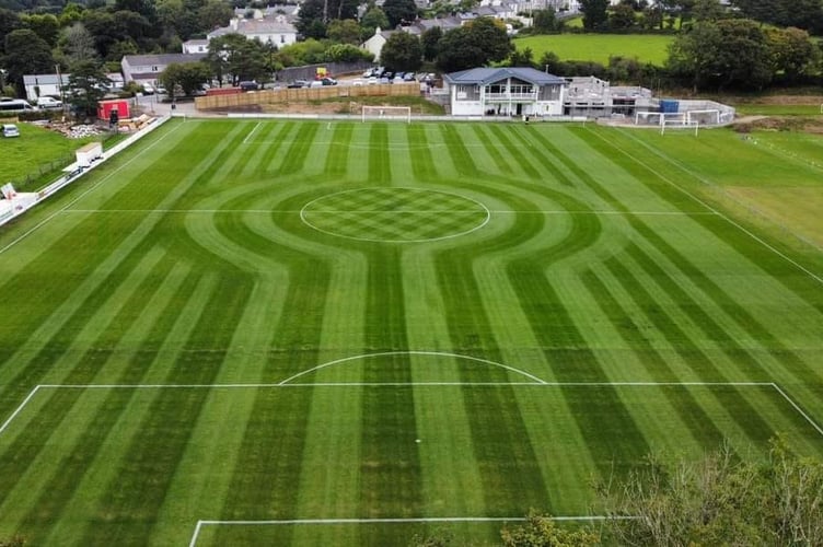 St Day's pitch was highly commended before, during and after Saturday's first ever SWPL Premier West home game. Picture: St Day AFC