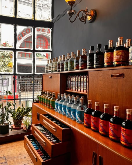 The interior of the Pocketful of Stones shop in Falmouth 