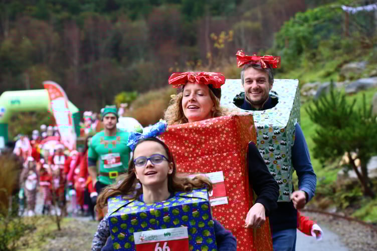 Those taking part in Santas on the Run are encouraged to have fun with their fancy dress costumes. Picture: Dave Presswell