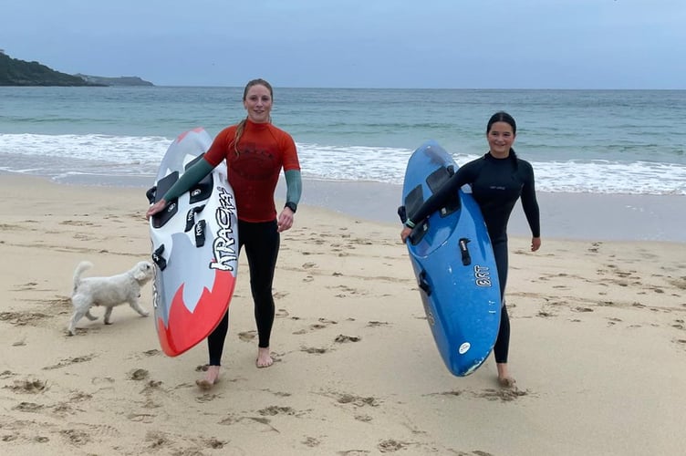 Elise and her mum. Release date September 13 2024. Meet the 13-year-old girl who surfs to school everyday - powering through jellyfish stings during the unique commute.  Elsie Berriman paddles on a board across the sea from Hayle to Carbis Bay in Cornwall. Waking up at the crack of dawn Elsie gets in the water at 6:30am - where it takes roughly an hour to get to Carbis Bay - usually arriving at around 7:45am. The determined surfer then uses the outdoor showers on the beach in her wetsuit, gets ready and heads up to school. She is doing the school commute surf on an epic fundraising mission for her local surf club.