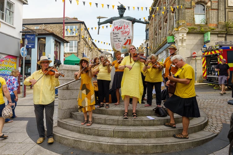 Musical performers at Mining & Pasty Festival