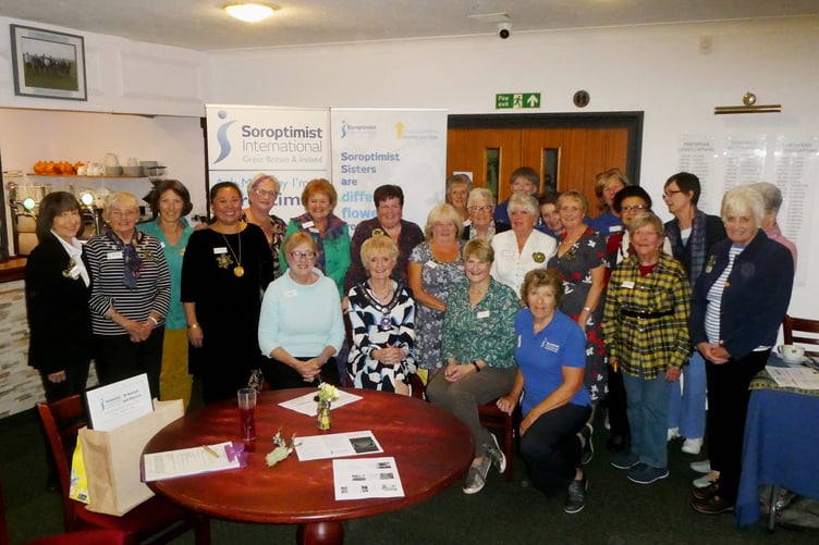 The St Austell and district club welcomed the Soroptimist president.