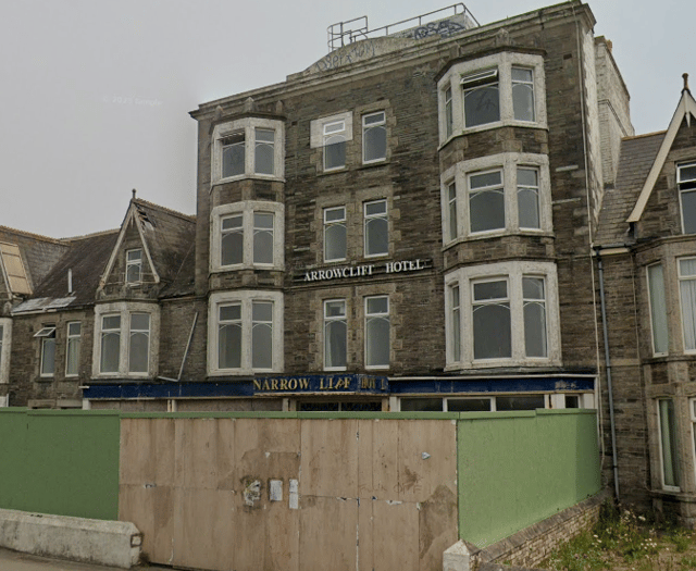Arson suspected following blaze at derelict hotel