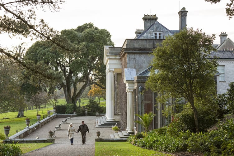 Visitors at Trelissick, Cornwall.