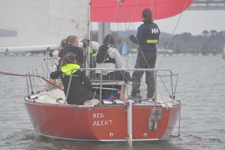 The all-women crew are competing for the first time in a World's with skipper Chloe Dunn taking the helm. (Photo credit: James Mills)