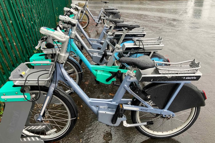 Beryl Bikes have been removed from St Austell to be used elsewhere. Picture: Andrew Townsend