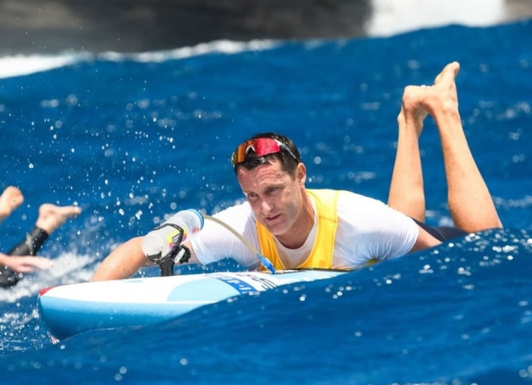 Andrew Byatt in action in Denmark.