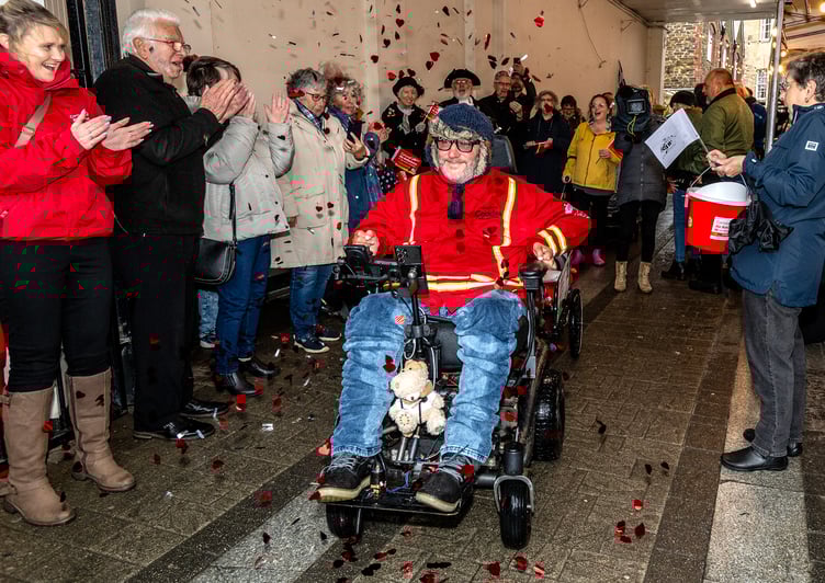 Steven Webb's Cornwall 500 trek ends in Truro's Tinner's Court