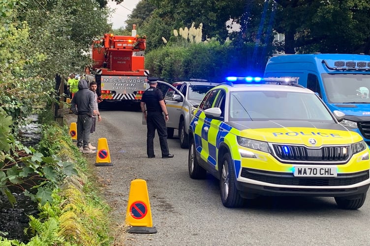 A crane will be used to remove the haulage truck in a scene reminiscent of the 2007 incident in which a lorry got stuck on the same lane. (Picture: Sarah Martin)