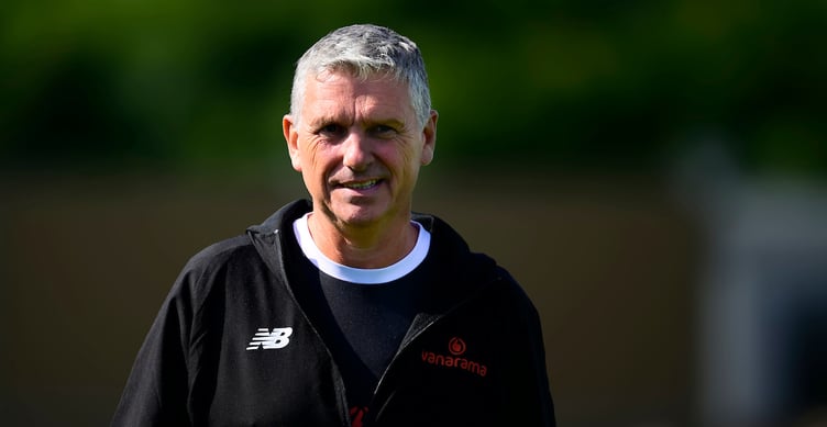 John Askey, Manager of Truro City during the Emirates FA Cup 2nd round qualifying tie match between Truro City and Brackley Town at Truro Sports Hub on 14 September 2024  Photo: Phil Mingo/PPAUK
