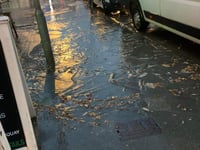 Businesses impacted after sewage spilled onto street 