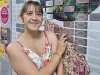 Widowed young mother visits brain tumour research centre