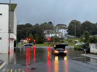 Council says 'leaves' to blame for flash flooding in Truro city centre