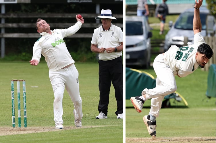 Graham Wagg (left) and Mohammed Danyaal (right) will form part of another strong Callington bowling attack in 2025. Pictures: Glen Rogers