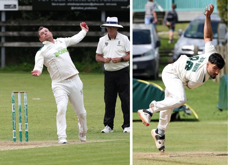 Graham Wagg (left) and Mohammed Danyaal (right) will form part of another strong Callington bowling attack in 2025. Pictures: Glen Rogers