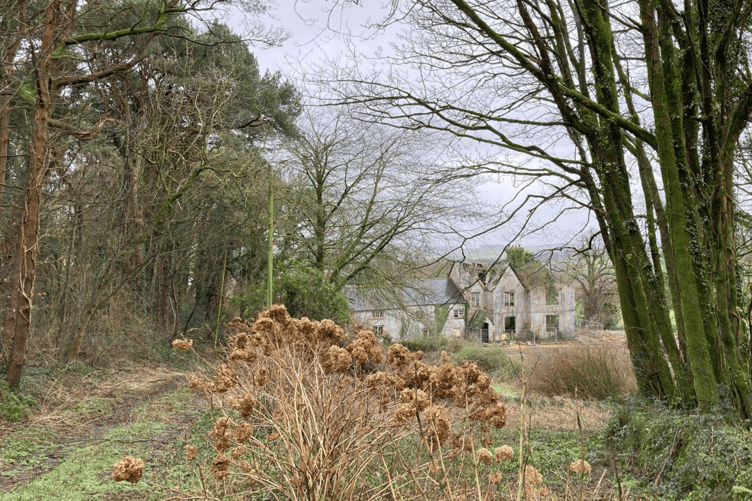 The ruins of Bicton Manor, which has a history stretching back centuries. (Picture: Cornwall Council)