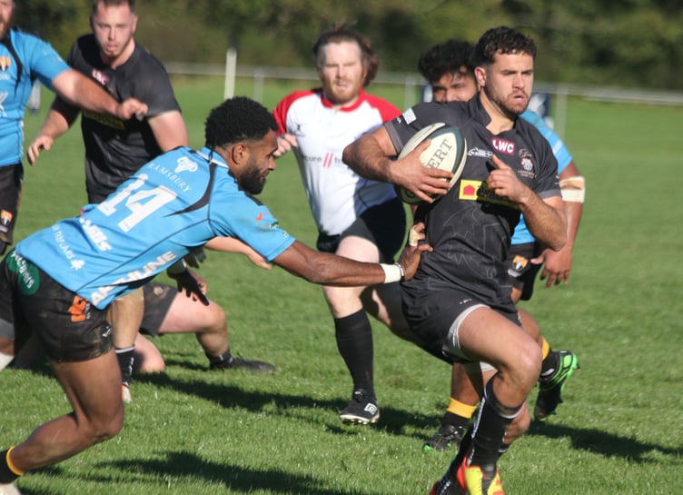 Launceston scrum-half George Hillson, pictured breaking through against Marlborough earlier in the season, was in superb form at Exmouth. Picture: Paul Hamlyn