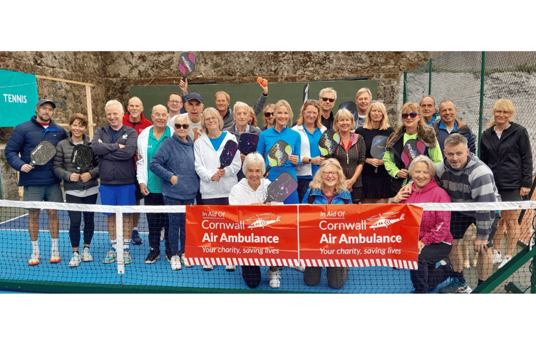 St Ives Pickleball raising money for Cornwall Air Ambulance