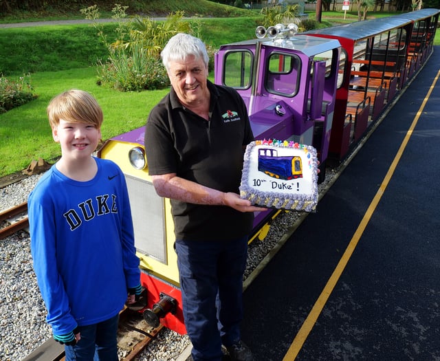 Rail fan travels across Europe to share birthday with train