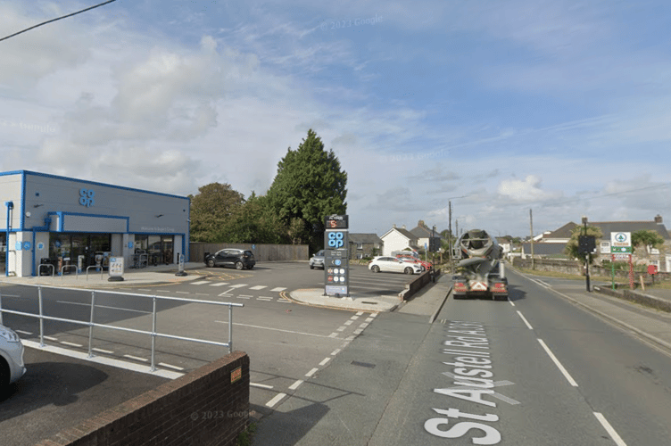 At around 8.30pm on October 17, a collision involving a bike and a car occurred near the entrance to the Co-op in Bugle, St Austell