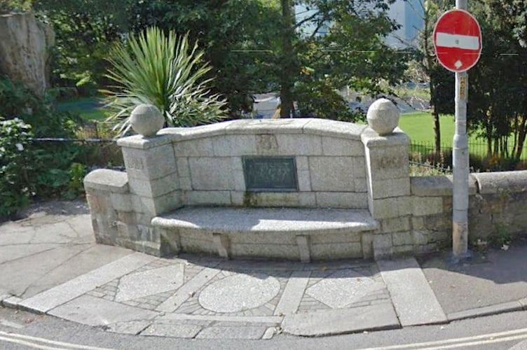 The memorial in St Austell to Captain Thomas Agar-Robartes.