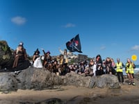 Swarm of 'zombies' take over town